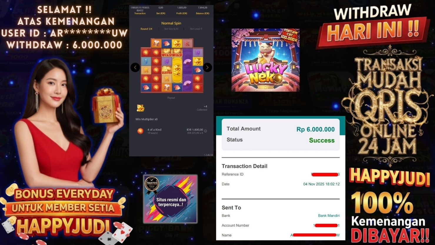 HAPPYJUDI JACKPOT SLOT LUCKY NEKO